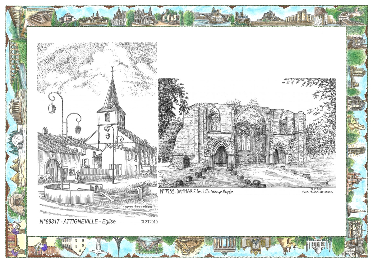 MONOCARTE N 77059-88317 - DAMMARIE LES LYS - abbaye royale / ATTIGNEVILLE - �glise