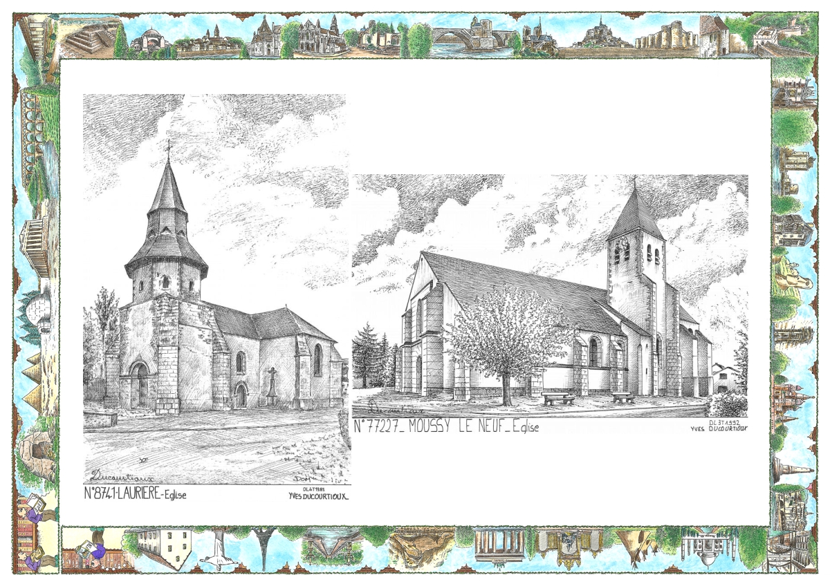 MONOCARTE N 77227-87041 - MOUSSY LE NEUF - �glise / LAURIERE - �glise