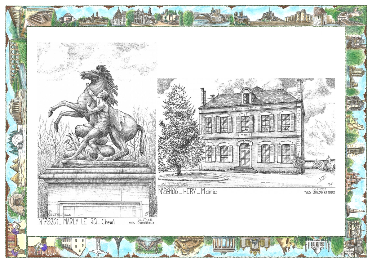 MONOCARTE N 78201-89106 - MARLY LE ROI - cheval / HERY - mairie