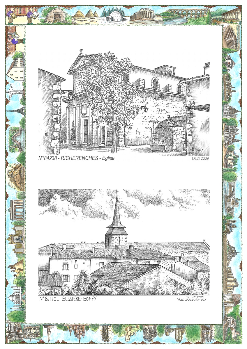 MONOCARTE N 84238-87170 - RICHERENCHES - �glise / BUSSIERE BOFFY - vue