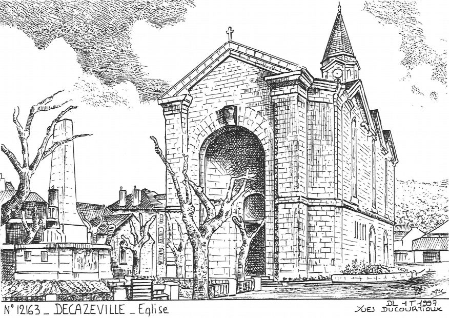 N 12163 - DECAZEVILLE - église