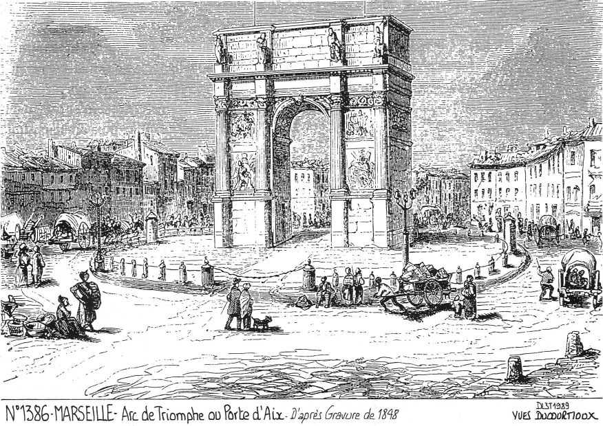 N 13086 - MARSEILLE - arc de triomphe ou porte d aix