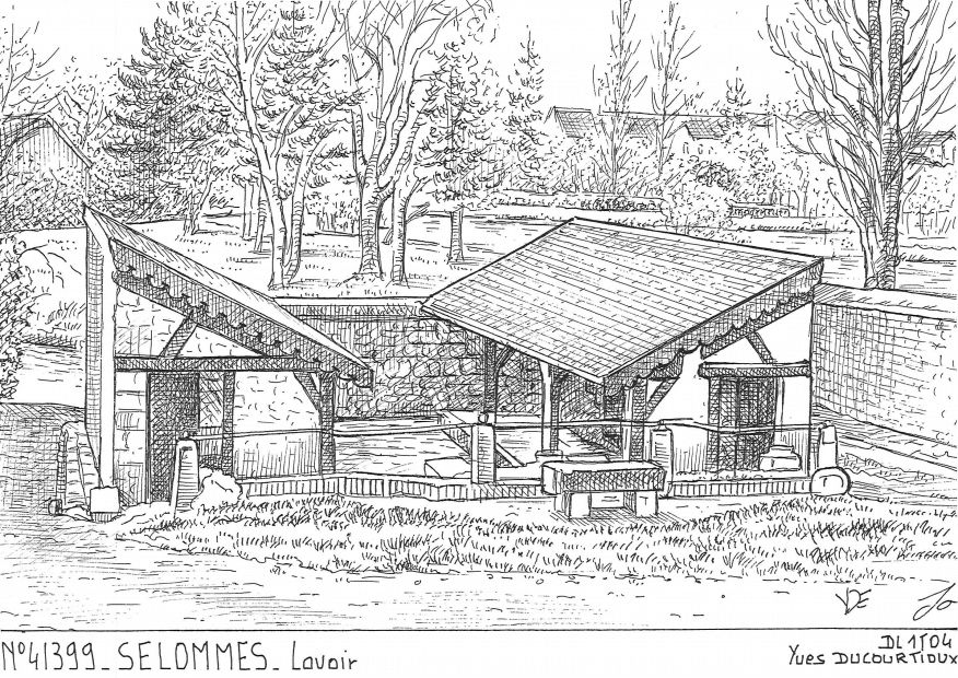 N 41399 - SELOMMES - lavoir