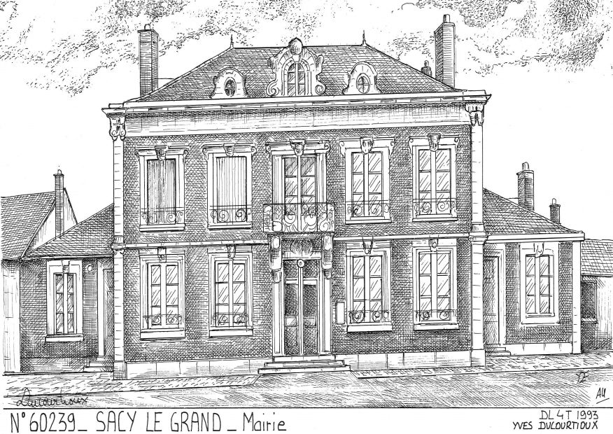 N 60239 - SACY LE GRAND - mairie