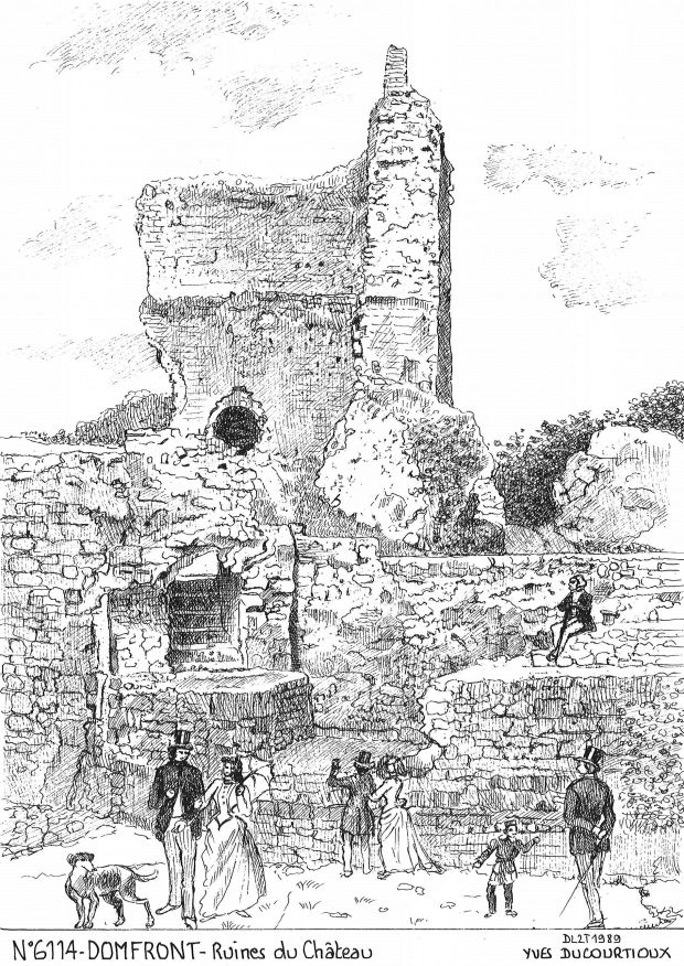 N 61014 - DOMFRONT - ruines du château