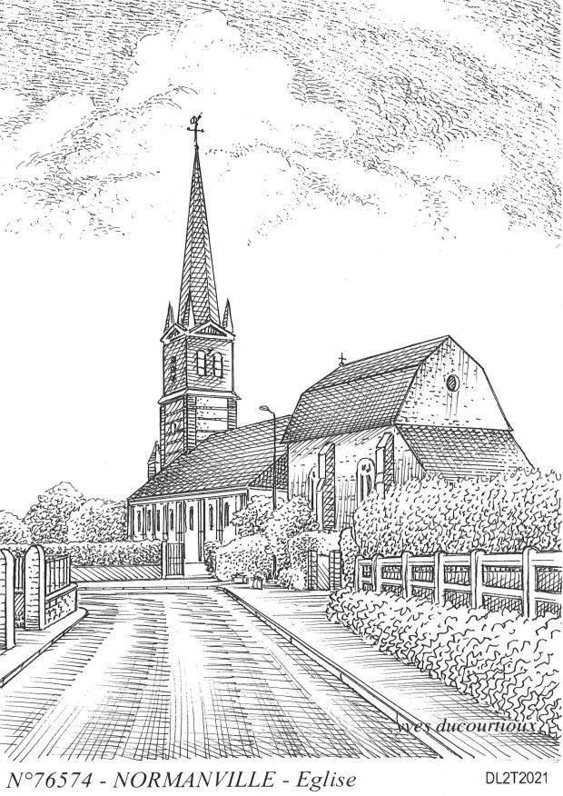 N 76574 - NORMANVILLE - glise
