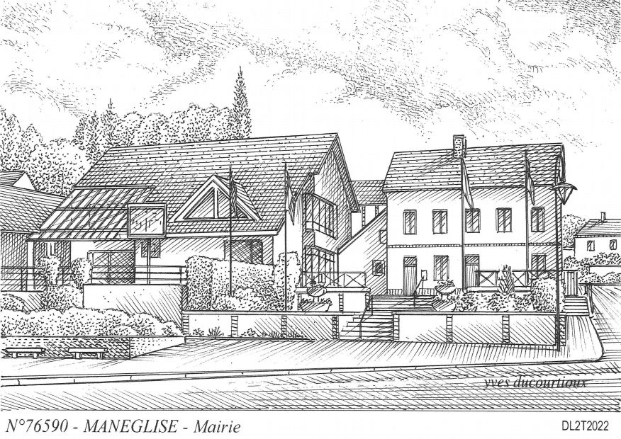 N 76590 - MANEGLISE - mairie