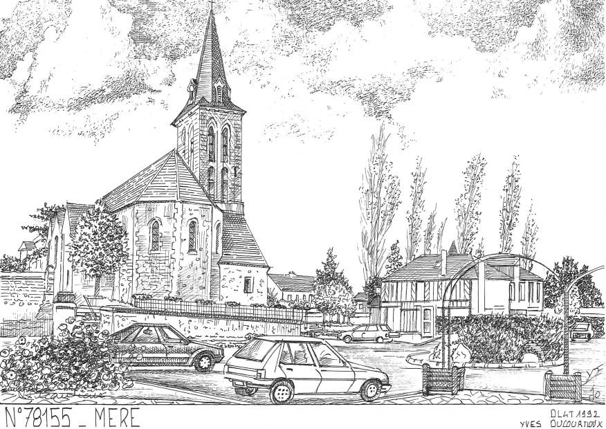 N 78155 - MERE - place glise
