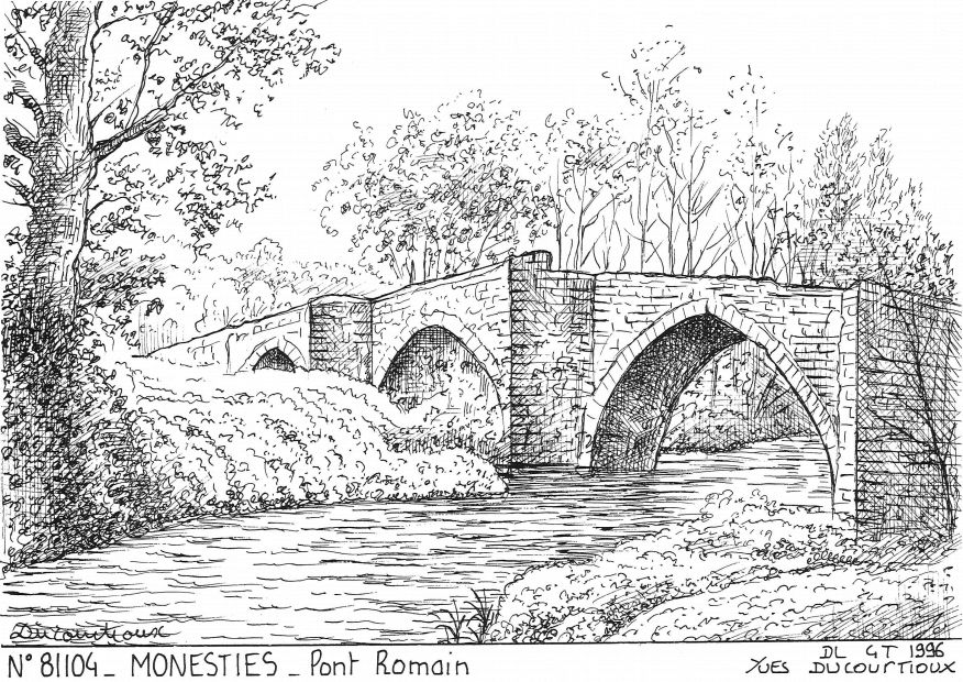 N 81104 - MONESTIES - pont romain