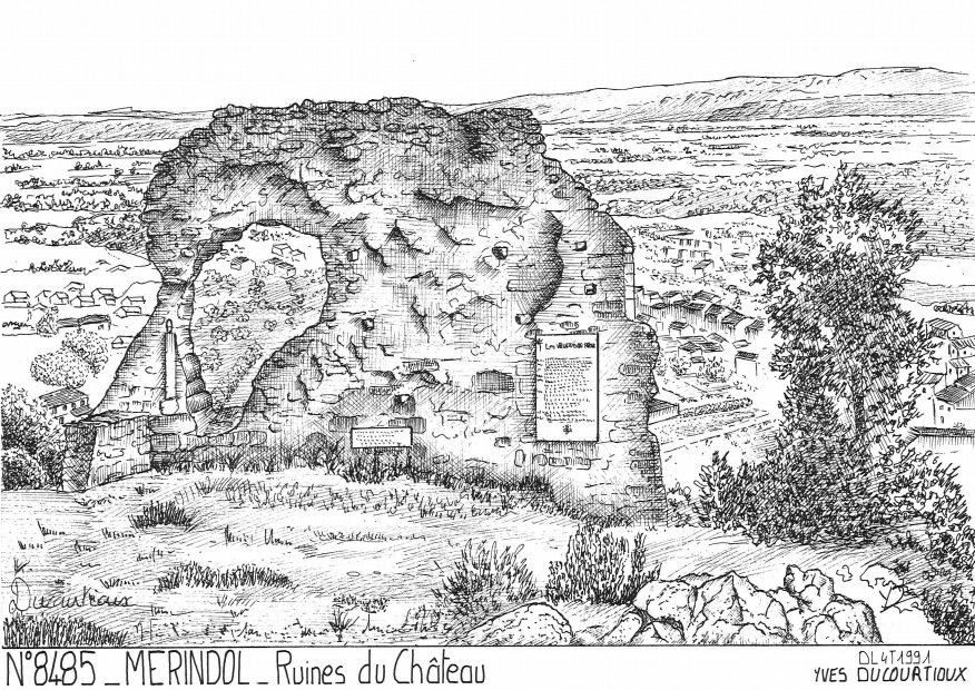 N 84085 - MERINDOL - ruines du chteau