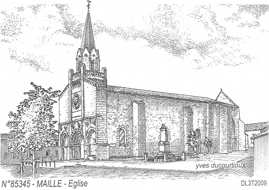N 85345 - MAILLE - glise