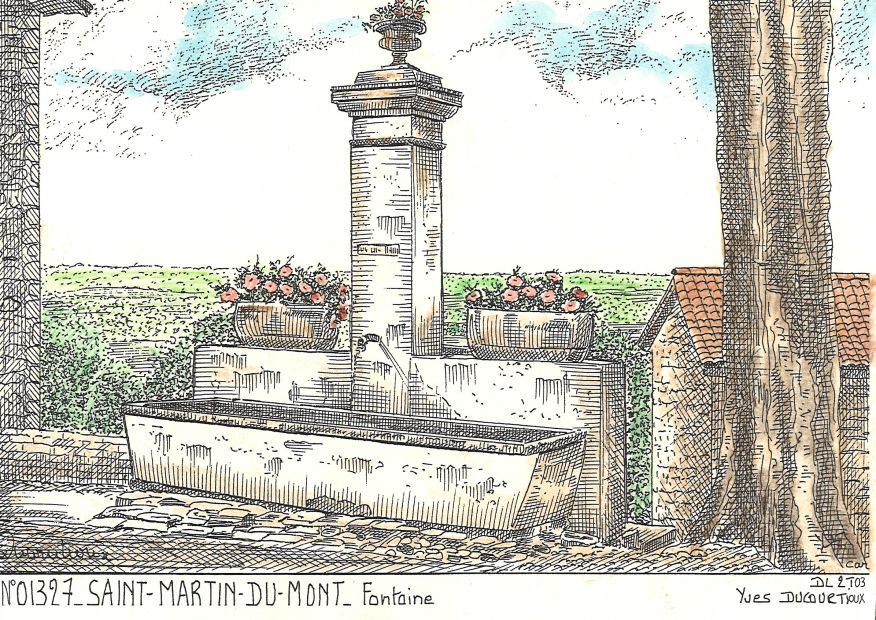 N 01327 - ST MARTIN DU MONT - fontaine