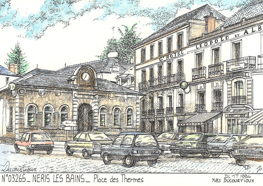 N 03265 - NERIS LES BAINS - place des thermes