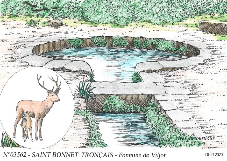 N 03562 - SAINT BONNET TRONCAIS - fontaine de viljot