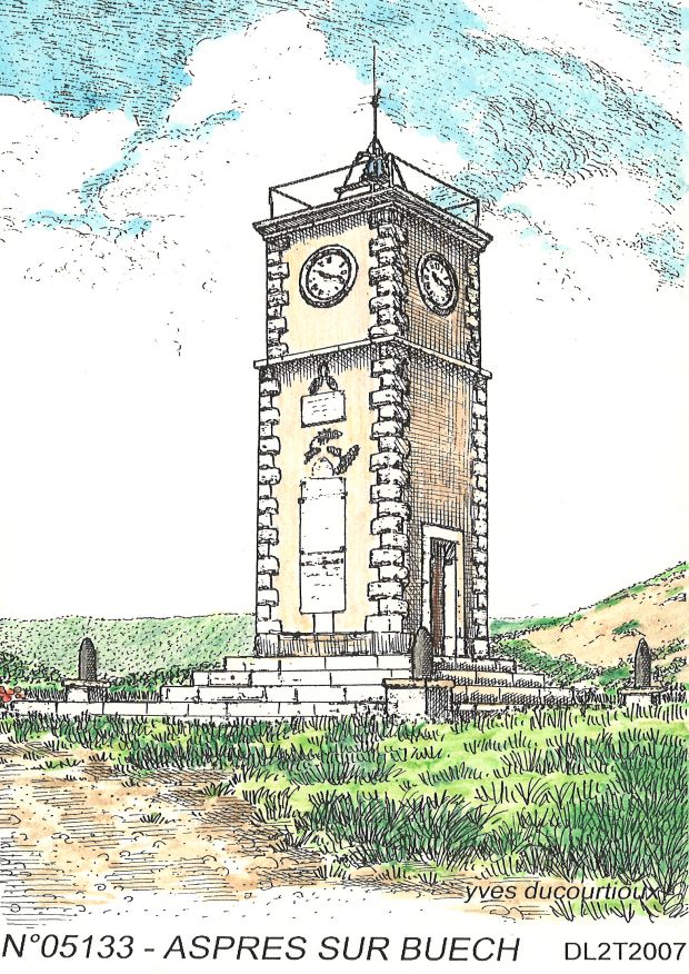 N 05133 - ASPRES SUR BUECH - monument aux morts