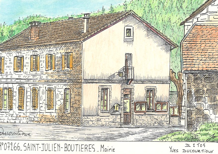 N 07266 - ST JULIEN BOUTIERES - mairie