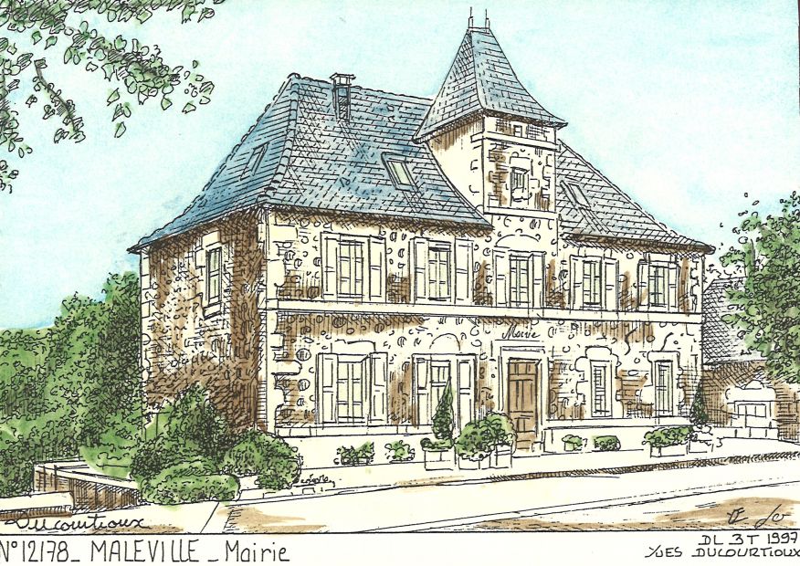 N 12178 - MALEVILLE - mairie