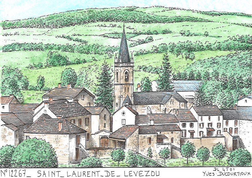 N 12267 - ST LAURENT DE LEVEZOU - vue