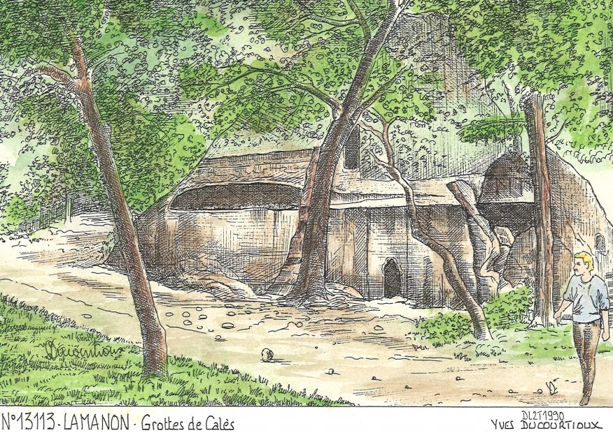 N 13113 - LAMANON - grottes de cals