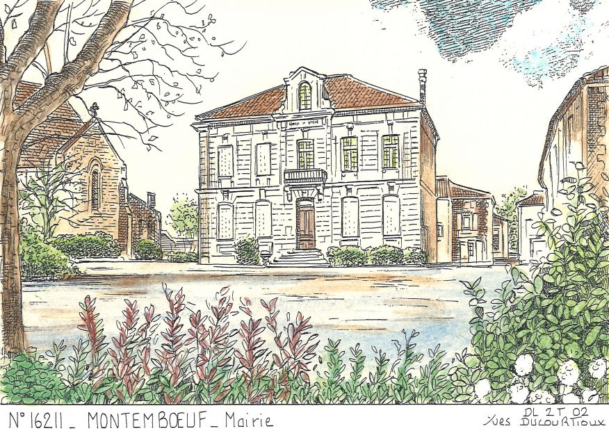 N 16211 - MONTEMBOEUF - mairie