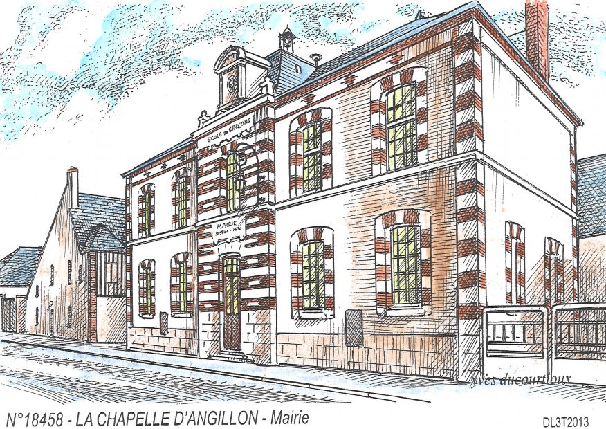 N 18458 - LA CHAPELLE D ANGILLON - mairie