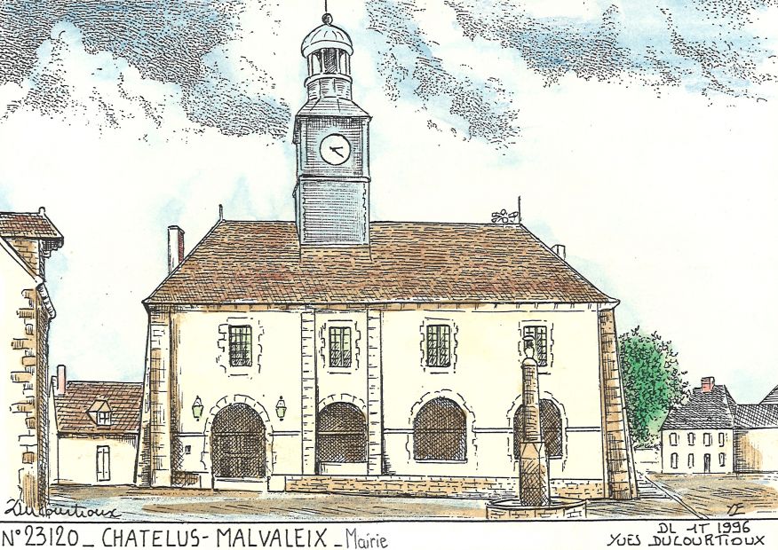 N 23120 - CHATELUS MALVALEIX - mairie