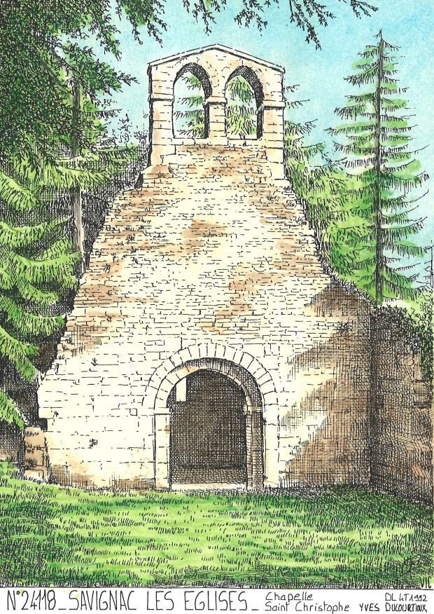 N 24118 - SAVIGNAC LES EGLISES - chapelle st christophe