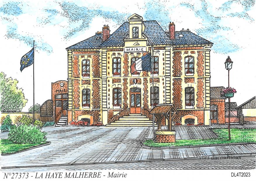 N 27373 - LA HAYE MALHERBE - mairie