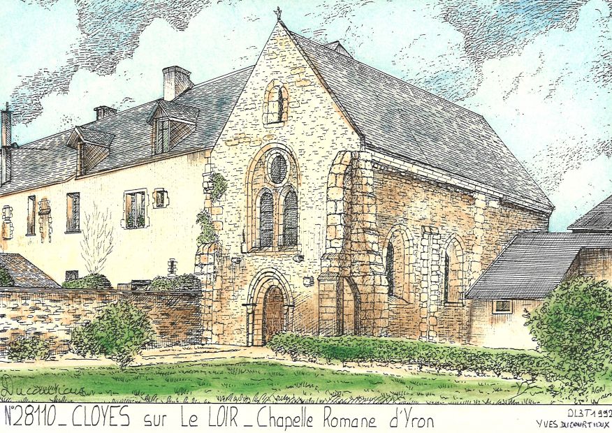 N 28110 - CLOYES SUR LE LOIR - chapelle romane d yron