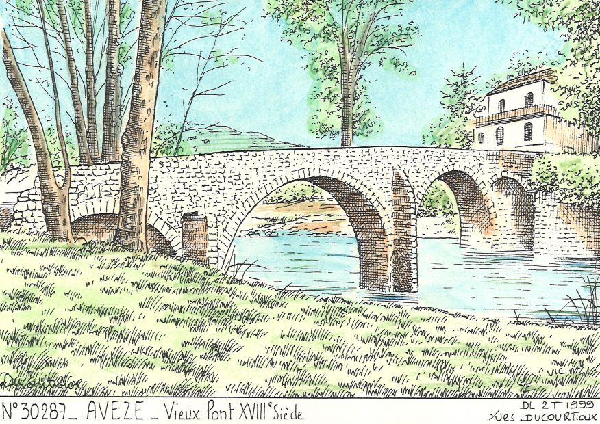 N 30287 - AVEZE - vieux pont XVIII sicle