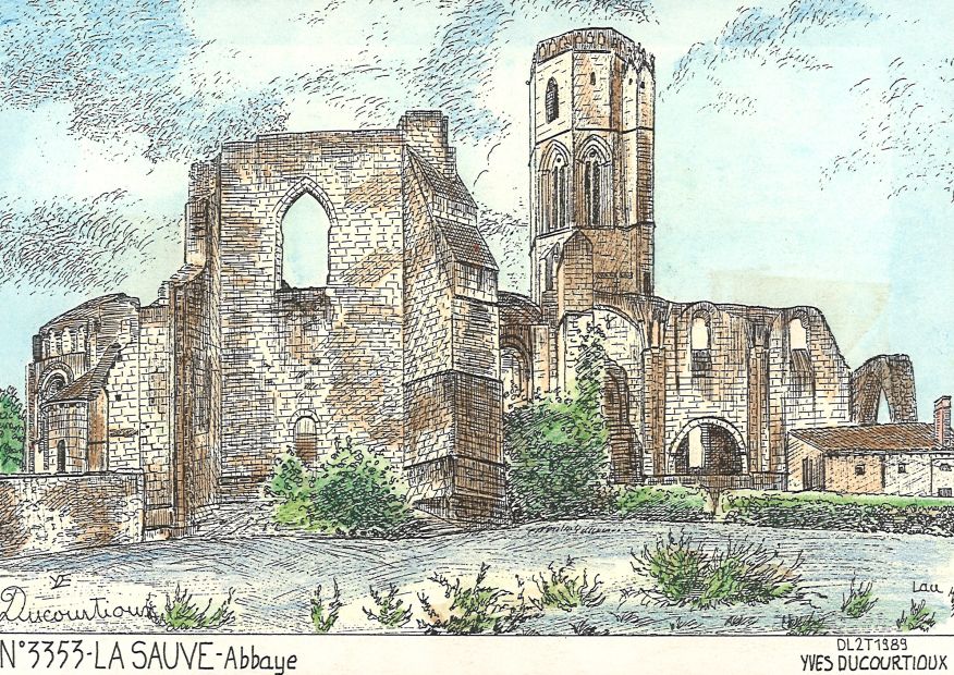 N 33053 - LA SAUVE - abbaye