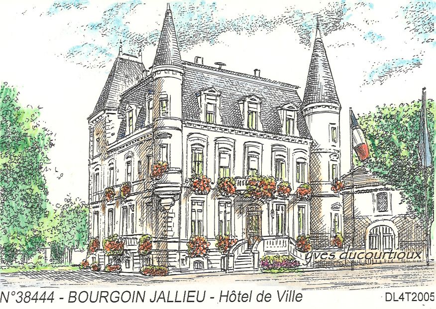 N 38444 - BOURGOIN JALLIEU - htel de ville