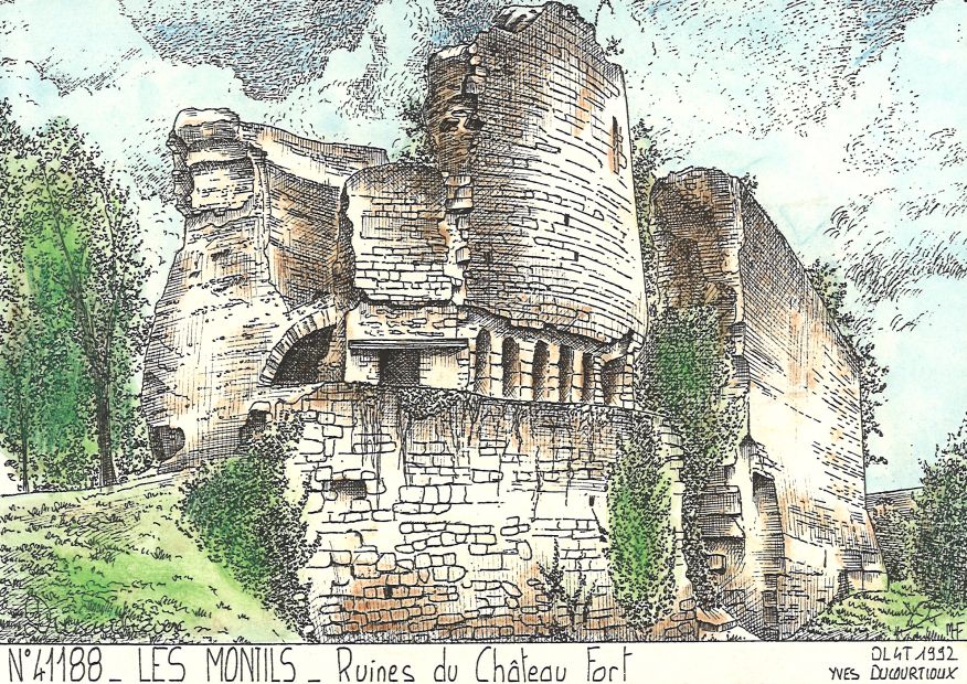 N 41188 - LES MONTILS - ruines du chteau fort