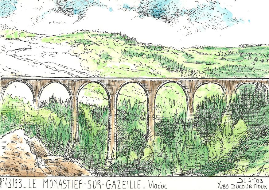 N 43193 - LE MONASTIER SUR GAZEILLE - viaduc