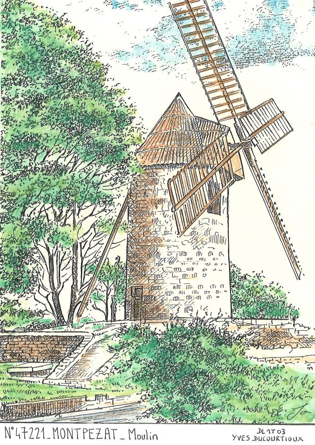 N 47221 - MONTPEZAT - moulin