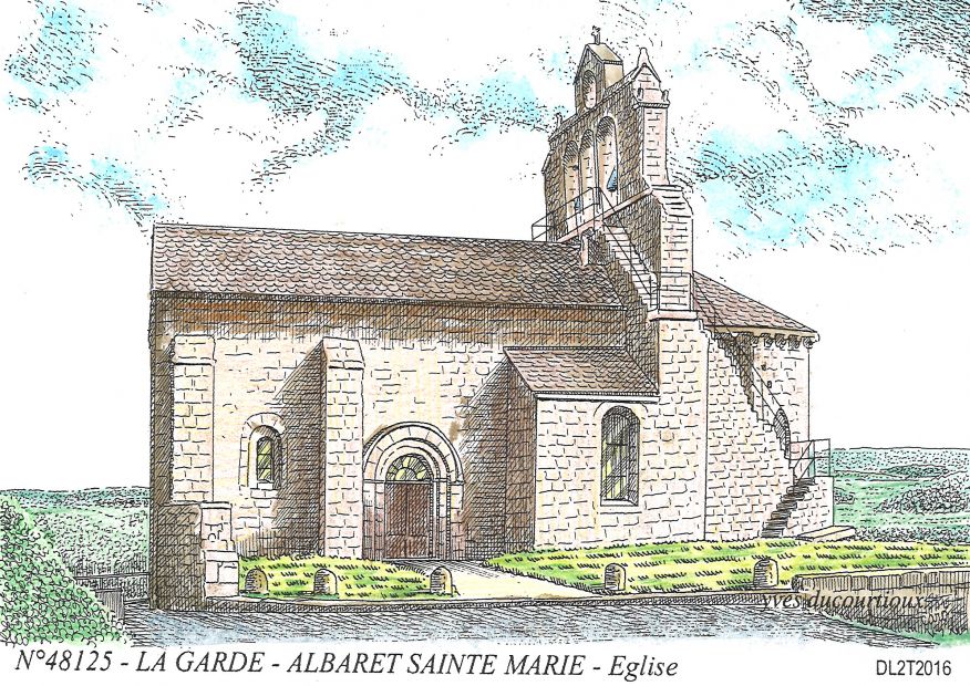 N 48125 - ALBARET SAINTE MARIE - la garde glise