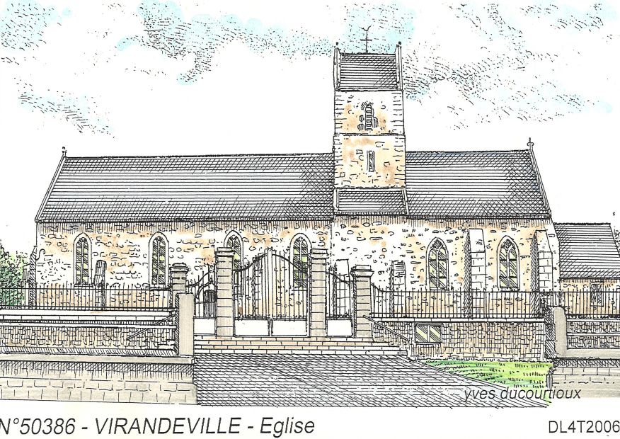 N 50386 - VIRANDEVILLE - église