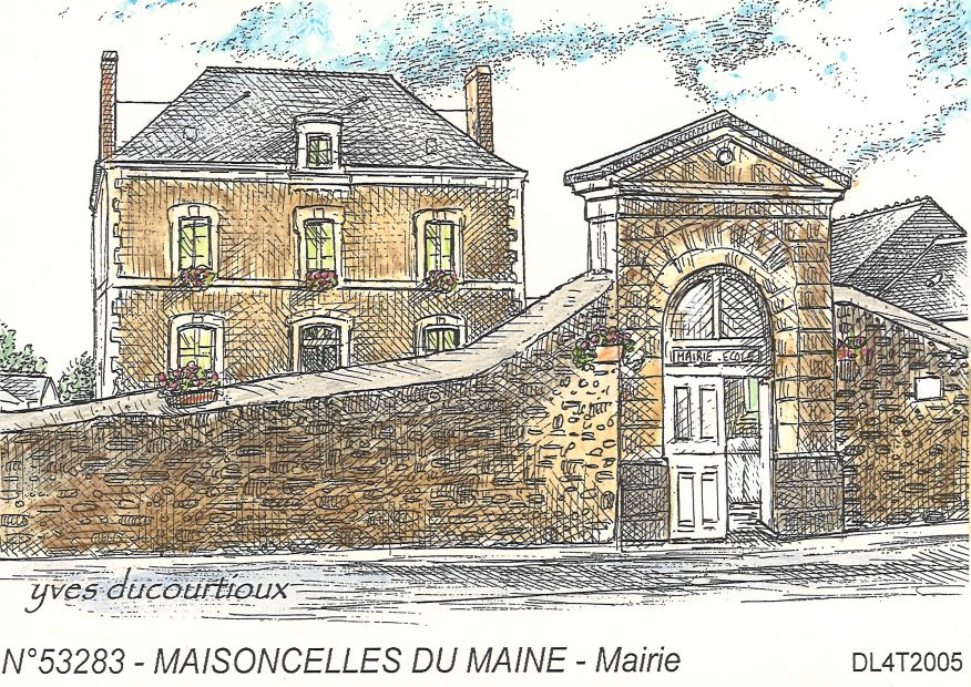 N 53283 - MAISONCELLES DU MAINE - mairie