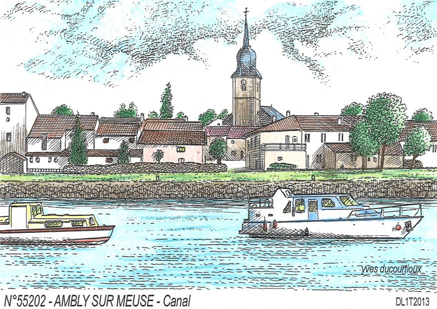 N 55202 - AMBLY SUR MEUSE - canal