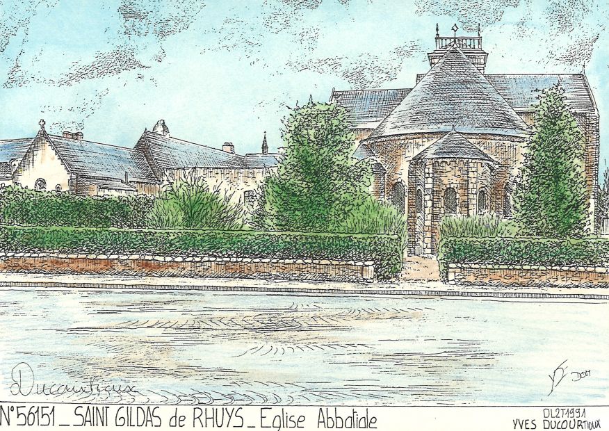 N 56151 - ST GILDAS DE RHUYS - glise abbatiale