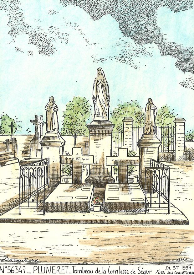 N 56347 - PLUNERET - tombeau de la comtesse de sgu