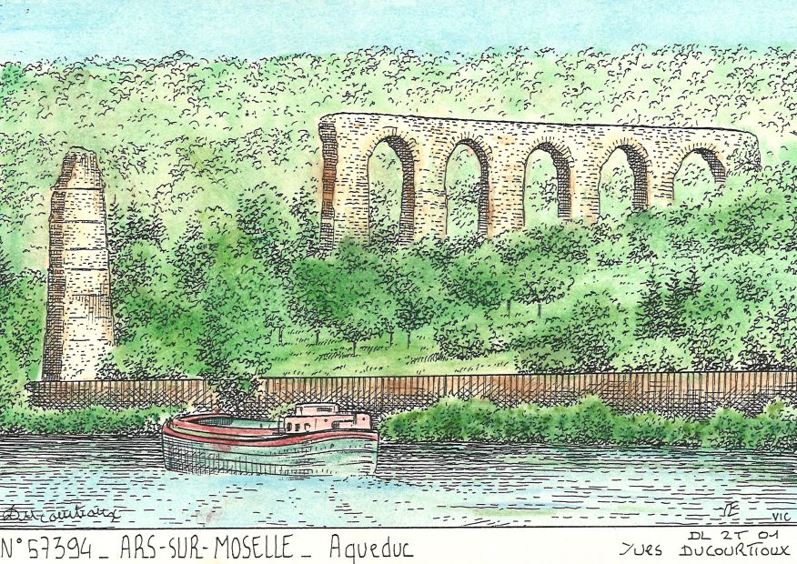 N 57394 - ARS SUR MOSELLE - aqueduc