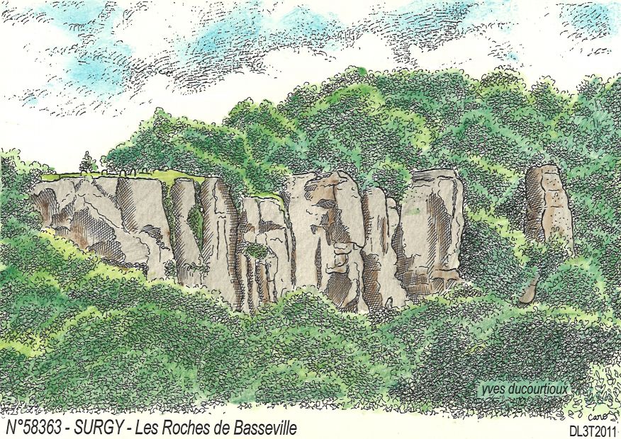 N 58363 - SURGY - les roches de basseville