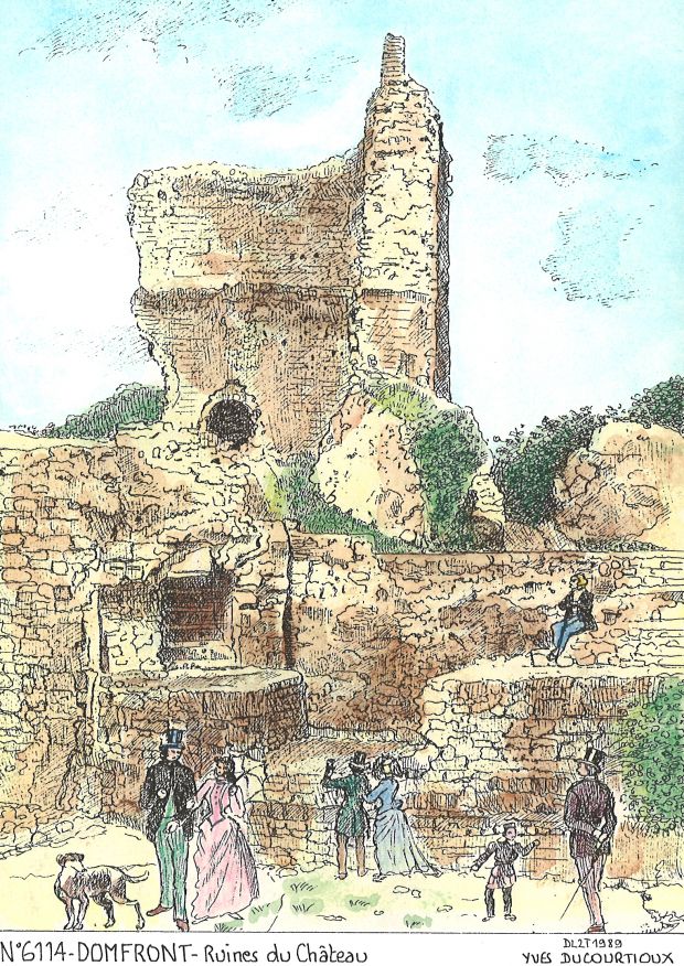 N 61014 - DOMFRONT - ruines du château