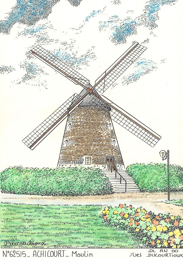 N 62515 - ACHICOURT - moulin