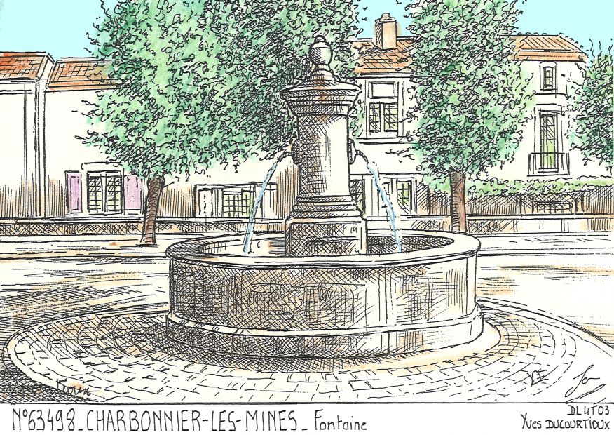 N 63498 - CHARBONNIER LES MINES - fontaine