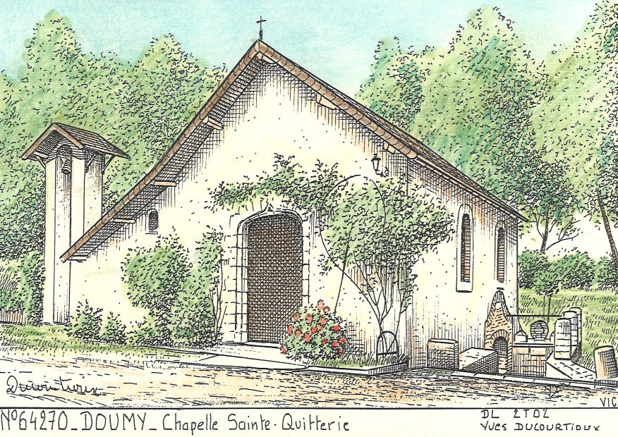 N 64270 - DOUMY - chapelle ste quitterie