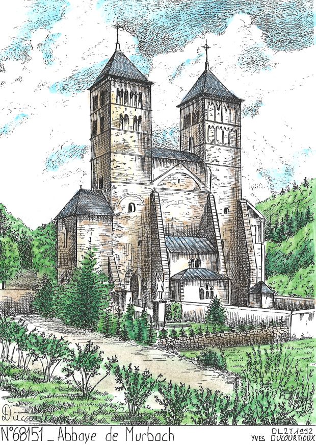 N 68151 - MURBACH - abbaye de murbach