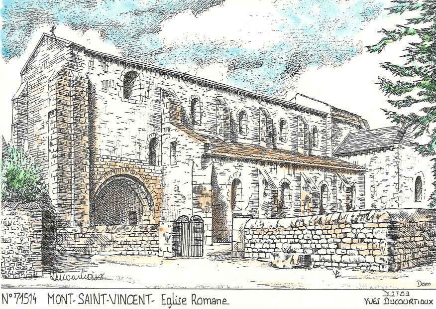 N 71514 - MONT ST VINCENT - glise romane
