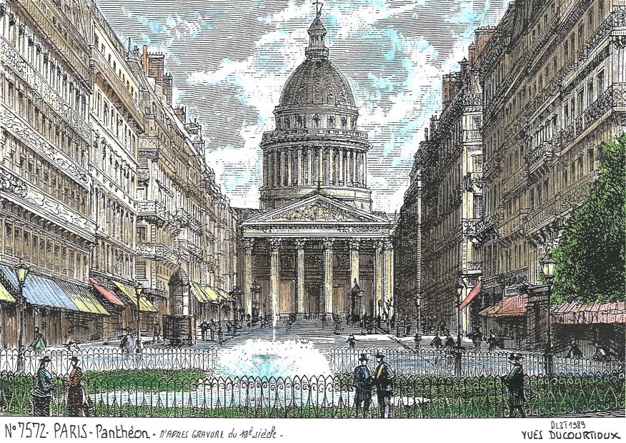 N 75072 - PARIS - panthéon (d'aprs gravure ancienne)